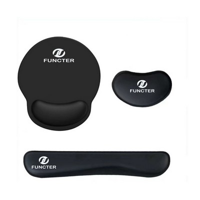 Memory Foam Typing Keyboard Hand Rest Pads Set