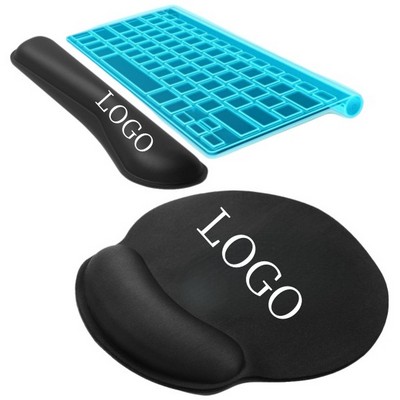 Keyboard Rest Pad And Mouse Pad With Foam Wrist Rest