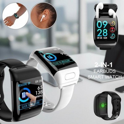 2-In-1 Ear Bud With Advanced Fitness Tracker Bracelet