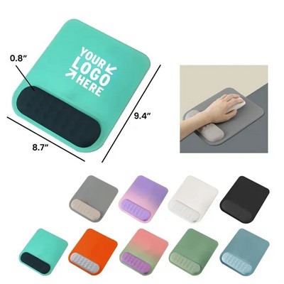 Silicone Gel Ergonomic Mouse Pad w/ Memory Foam Wrist Rest