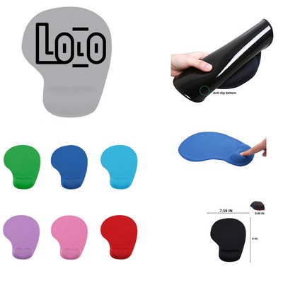 Ergonomic rubber anti slip mouse pad