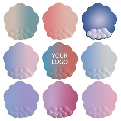 Cloud Shaped Mouse Pad Gradient Color Wrist Rest With Memory Foam
