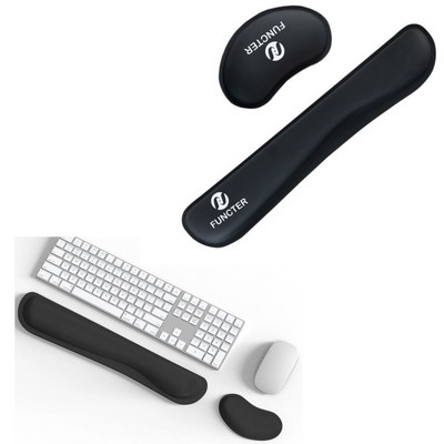 Memory Foam Typing Keyboard Hand Rest Pads Set